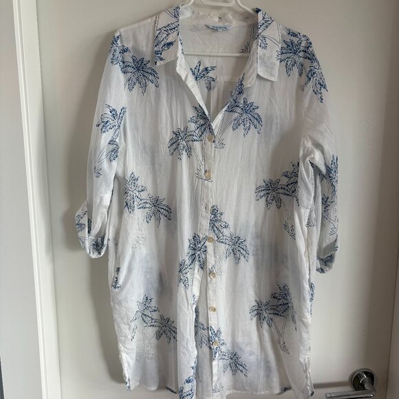 Linen oversized shirt/swimsuit cover-up - Picture 1 of 2